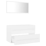 NNEVL 2 Piece Bathroom Furniture Set White Chipboard