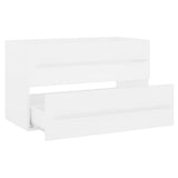 NNEVL 2 Piece Bathroom Furniture Set White Chipboard