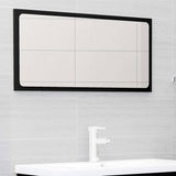 NNEVL 2 Piece Bathroom Furniture Set Black Chipboard