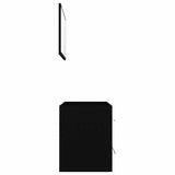 NNEVL 2 Piece Bathroom Furniture Set Black Chipboard