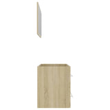 NNEVL 2 Piece Bathroom Furniture Set Sonoma Oak Chipboard