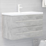 NNEVL 2 Piece Bathroom Furniture Set Concrete Grey Chipboard