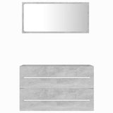 NNEVL 2 Piece Bathroom Furniture Set Concrete Grey Chipboard
