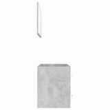 NNEVL 2 Piece Bathroom Furniture Set Concrete Grey Chipboard