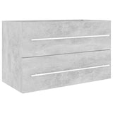 NNEVL 2 Piece Bathroom Furniture Set Concrete Grey Chipboard