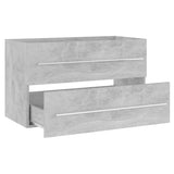 NNEVL 2 Piece Bathroom Furniture Set Concrete Grey Chipboard