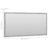 NNEVL 2 Piece Bathroom Furniture Set Concrete Grey Chipboard