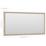 NNEVL 2 Piece Bathroom Furniture Set White and Sonoma Oak Chipboard