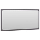 NNEVL 2 Piece Bathroom Furniture Set High Gloss Grey Chipboard