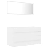 NNEVL 2 Piece Bathroom Furniture Set White Chipboard