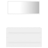 NNEVL 2 Piece Bathroom Furniture Set White Chipboard