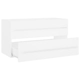 NNEVL 2 Piece Bathroom Furniture Set White Chipboard