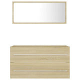 NNEVL 2 Piece Bathroom Furniture Set Sonoma Oak Chipboard