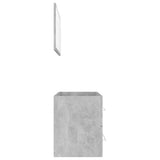 NNEVL 2 Piece Bathroom Furniture Set Concrete Grey Chipboard