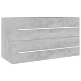 NNEVL 2 Piece Bathroom Furniture Set Concrete Grey Chipboard