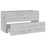NNEVL 2 Piece Bathroom Furniture Set Concrete Grey Chipboard