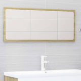NNEVL 2 Piece Bathroom Furniture Set White and Sonoma Oak Chipboard