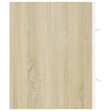 NNEVL 2 Piece Bathroom Furniture Set White and Sonoma Oak Chipboard
