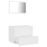 NNEVL 2 Piece Bathroom Furniture Set White Chipboard