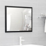 NNEVL 2 Piece Bathroom Furniture Set Black Chipboard
