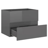 NNEVL 2 Piece Bathroom Furniture Set Grey Chipboard