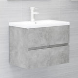 NNEVL 2 Piece Bathroom Furniture Set Concrete Grey Chipboard