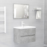 NNEVL 2 Piece Bathroom Furniture Set Concrete Grey Chipboard