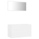 NNEVL 2 Piece Bathroom Furniture Set White Chipboard