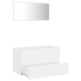 NNEVL 2 Piece Bathroom Furniture Set White Chipboard