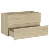 NNEVL 2 Piece Bathroom Furniture Set Sonoma Oak Chipboard
