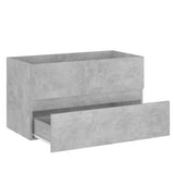 NNEVL 2 Piece Bathroom Furniture Set Concrete Grey Chipboard