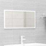 NNEVL 2 Piece Bathroom Furniture Set High Gloss White Chipboard