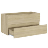 NNEVL 2 Piece Bathroom Furniture Set Sonoma Oak Engineered Wood