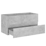 NNEVL 2 Piece Bathroom Furniture Set Concrete Grey Engineered Wood