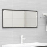 NNEVL 2 Piece Bathroom Furniture Set High Gloss Grey Engineered Wood