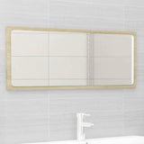 NNEVL 2 Piece Bathroom Furniture Set White and Sonoma Oak Chipboard