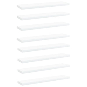 NNEVL Bookshelf Boards 8 pcs White 40x10x1.5 cm Chipboard