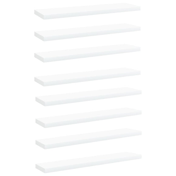 NNEVL Bookshelf Boards 8 pcs White 40x10x1.5 cm Chipboard