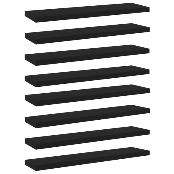 NNEVL Bookshelf Boards 8 pcs Black 40x10x1.5 cm Chipboard
