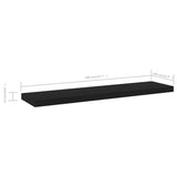 NNEVL Bookshelf Boards 8 pcs Black 40x10x1.5 cm Chipboard