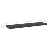 NNEVL Bookshelf Boards 4 pcs Grey 40x10x1.5 cm Chipboard