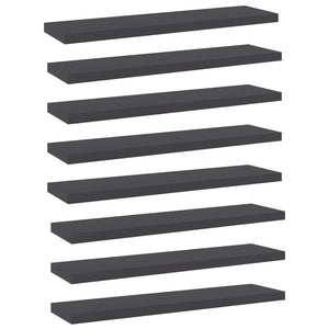 NNEVL Bookshelf Boards 8 pcs Grey 40x10x1.5 cm Chipboard