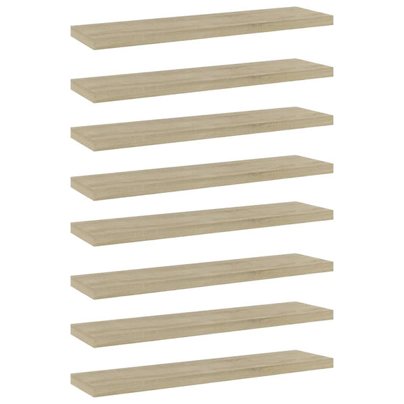 NNEVL Bookshelf Boards 8 pcs Sonoma Oak 40x10x1.5 cm Chipboard