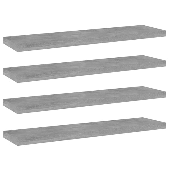 NNEVL Bookshelf Boards 4 pcs Concrete Grey 40x10x1.5 cm Chipboard
