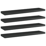 NNEVL Bookshelf Boards 4 pcs High Gloss Black 40x10x1.5 cm Chipboard