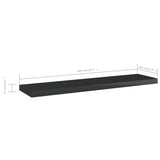 NNEVL Bookshelf Boards 4 pcs High Gloss Black 40x10x1.5 cm Chipboard