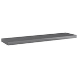 NNEVL Bookshelf Boards 4 pcs High Gloss Grey 40x10x1.5 cm Chipboard