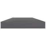 NNEVL Bookshelf Boards 4 pcs High Gloss Grey 40x10x1.5 cm Chipboard