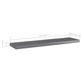 NNEVL Bookshelf Boards 4 pcs High Gloss Grey 40x10x1.5 cm Chipboard
