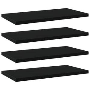 NNEVL Bookshelf Boards 4 pcs Black 40x20x1.5 cm Chipboard